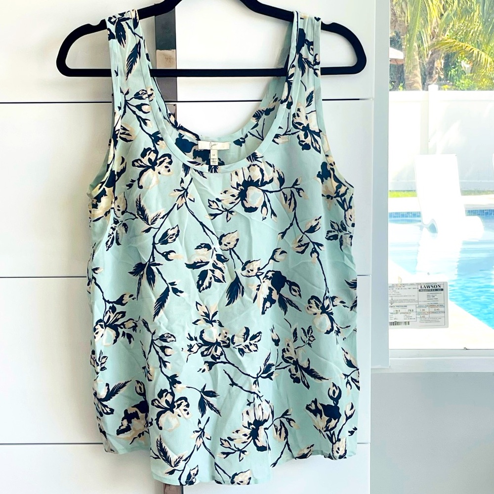 Joie - Annabeth Ovean Blue 100% silk tank top